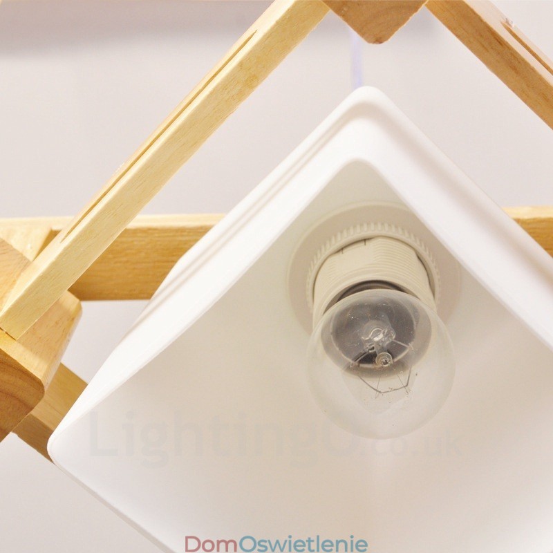 3-kolorowa lampa wisząca w stylu skandynawskim z abażurem z tkaniny