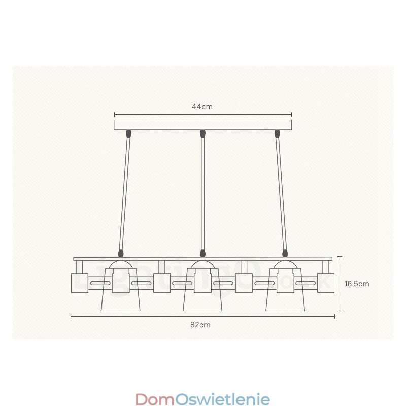 3-kolorowa lampa wisząca w stylu skandynawskim z abażurem z tkaniny