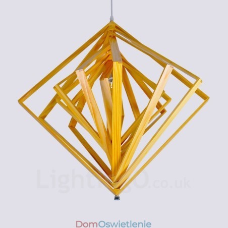 1 Lekka drewniana nowoczesna współczesna lampa wisząca w stylu nordyckim z kloszem z drewna 1 Lekka drewniana nowoczesna współczesna lampa wisząca w stylu nordyckim z kloszem z drewna