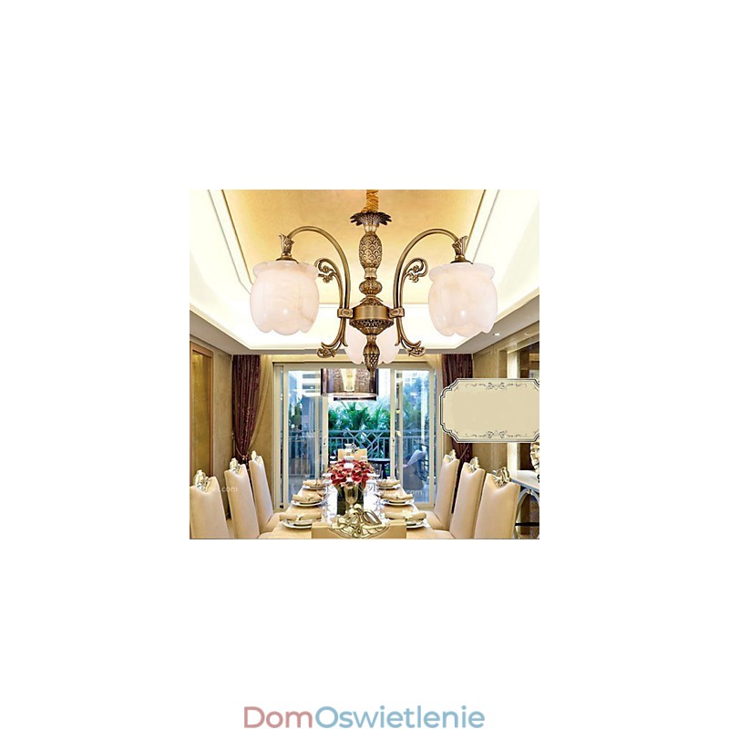 Lampa Miedziana Marmurowa Lampa Amerykańska