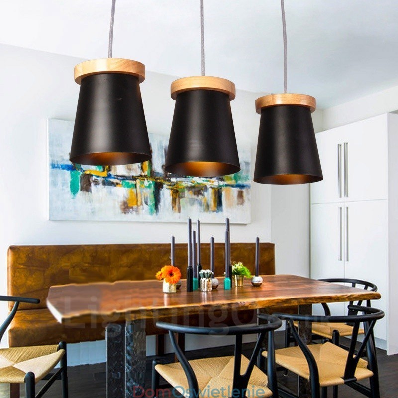 3-kolorowa lampa wisząca w stylu skandynawskim, nowoczesna i współczesna, z kloszem z żelaza