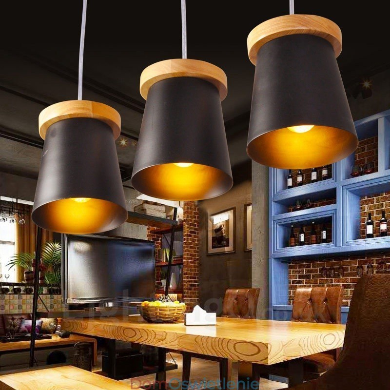 3-kolorowa lampa wisząca w stylu skandynawskim, nowoczesna i współczesna, z kloszem z żelaza