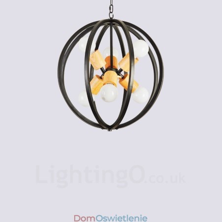 6-punktowa lampa wisząca w stylu retro vintage z żelaznym kloszem 6-punktowa lampa wisząca w stylu retro vintage z żelaznym kloszem