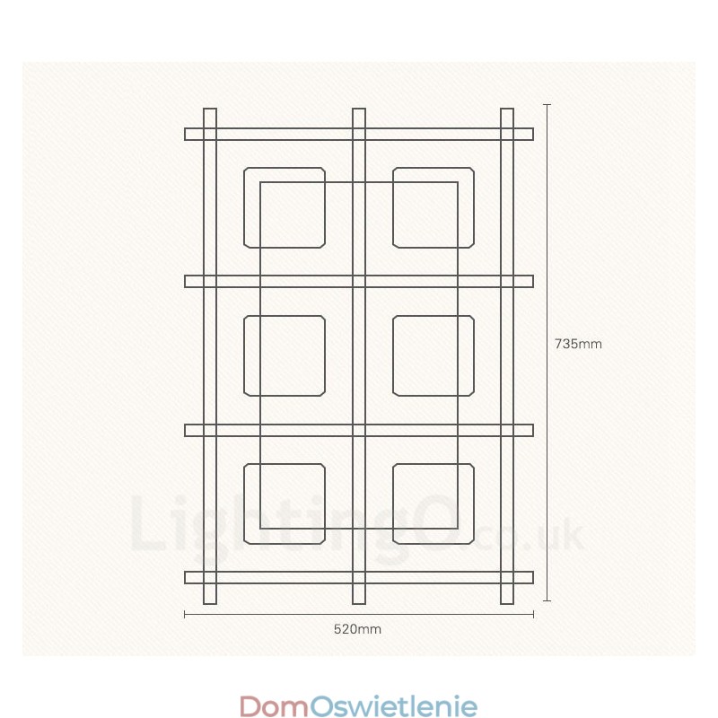 6-punktowe nowoczesne, współczesne lampy sufitowe w stylu nordyckim z kloszem szklanym