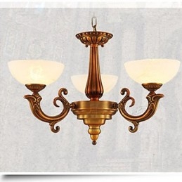 Lampa marmurowa w stylu chińskim Żyrandol w całości z miedzi Żyrandol
