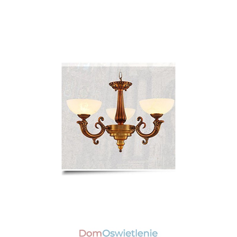 Lampa marmurowa w stylu chińskim Żyrandol w całości z miedzi Żyrandol