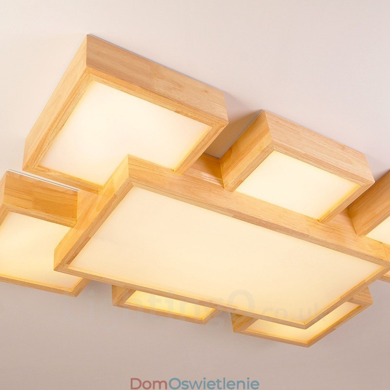 6Nowoczesnych, współczesnych lamp sufitowych w stylu nordyckim z kloszem akrylowym