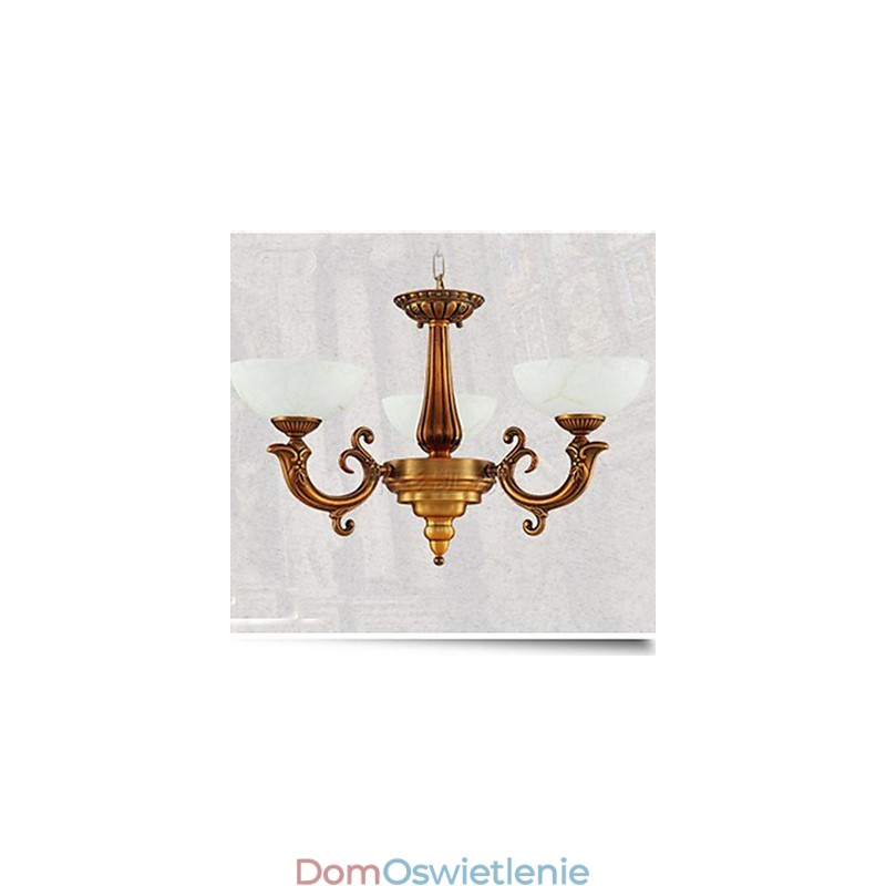 Lampa marmurowa w stylu chińskim Żyrandol w całości z miedzi Żyrandol