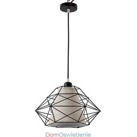 1-punktowa lampa wisząca w stylu retro vintage z czarnego żelaza z abażurami z tkaniny 1-punktowa lampa wisząca w stylu retro vintage z czarnego żelaza z abażurami z tkaniny