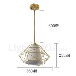 1-punktowa lampa wisząca w stylu retro vintage z czarnego żelaza z abażurami z tkaniny