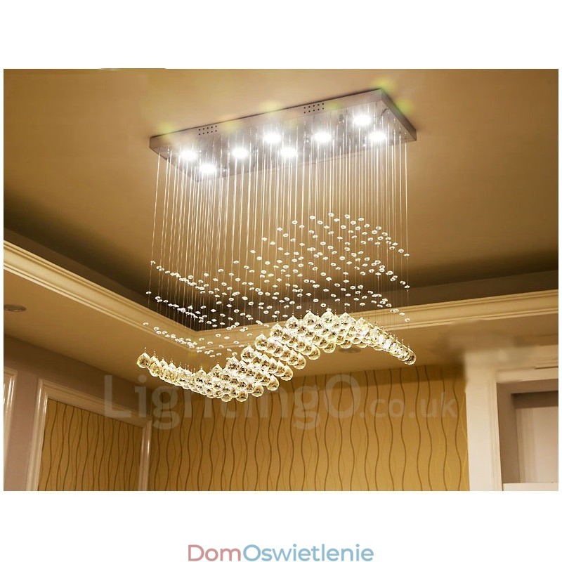 Nowoczesna kryształowa lampa sufitowa wisząca lampa wewnętrzna żyrandol oświetlenie lampy oprawy