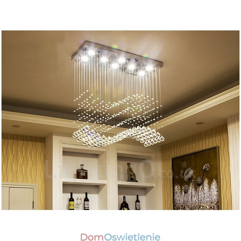 Nowoczesna kryształowa lampa sufitowa wisząca lampa wewnętrzna żyrandol oświetlenie lampy oprawy