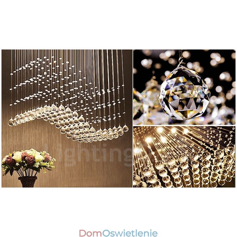 Nowoczesna kryształowa lampa sufitowa wisząca lampa wewnętrzna żyrandol oświetlenie lampy oprawy