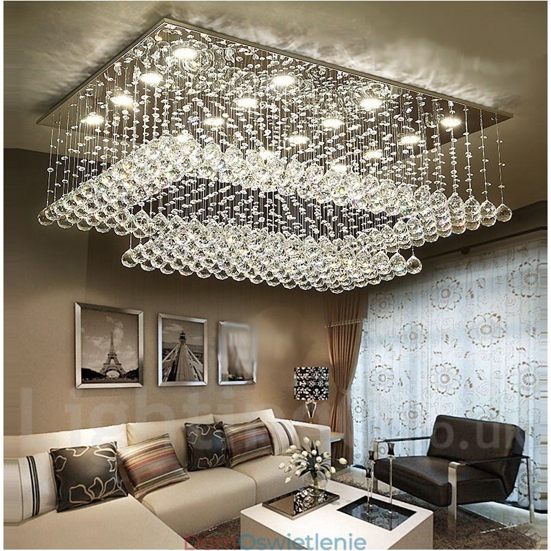 Nowoczesna kryształowa lampa sufitowa wisząca lampa wewnętrzna żyrandol oświetlenie lampy oprawy