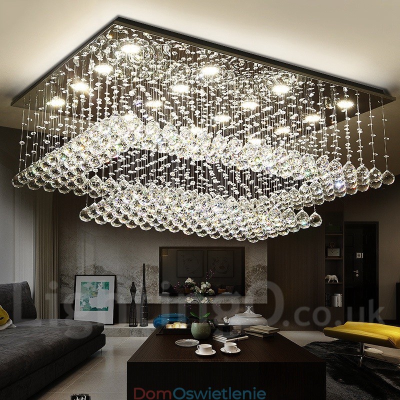 Nowoczesna kryształowa lampa sufitowa wisząca lampa wewnętrzna żyrandol oświetlenie lampy oprawy