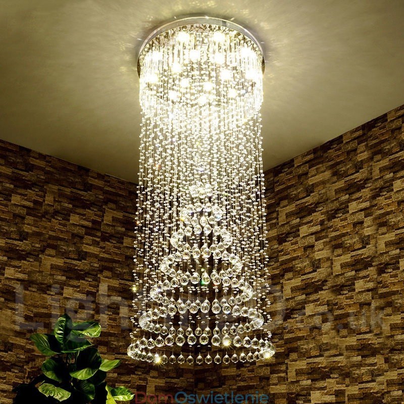 Nowoczesna kryształowa lampa sufitowa wisząca lampa wewnętrzna żyrandol oświetlenie lampy oprawy