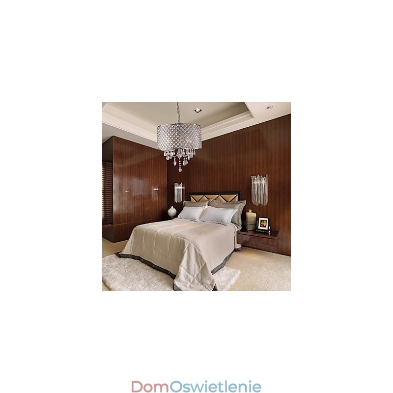 Tradycyjny klasyczny kryształowy chromowany metalowy żyrandol