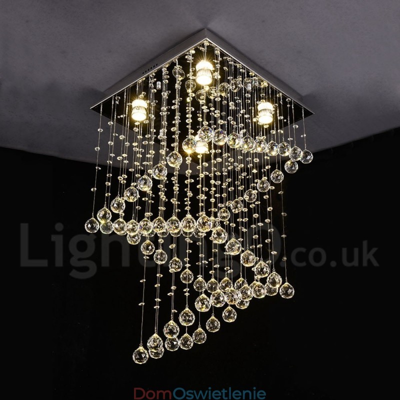 4 światła nowoczesne kryształowe wiszące lampy sufitowe oświetlenie wewnętrzne żyrandol lampy oprawy