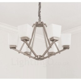 6 świateł chromowana lampa wisząca do wnętrz nowoczesny żyrandol oświetlenie domowe wiszące lampy oprawy z kloszami szklanymi