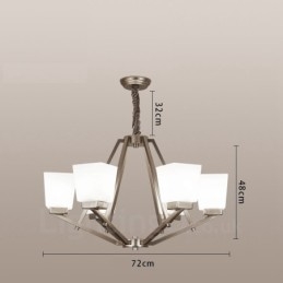 6 świateł chromowana lampa wisząca do wnętrz nowoczesny żyrandol oświetlenie domowe wiszące lampy oprawy z kloszami szklanymi