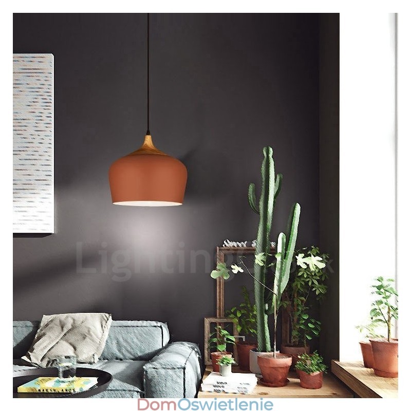 1 Światło Nowoczesna Współczesna Lampa Wisząca Lampa Wisząca z Białym Czerwono-Niebieskim Kloszem