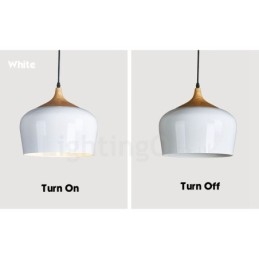 1 Światło Nowoczesna Współczesna Lampa Wisząca Lampa Wisząca z Białym Czerwono-Niebieskim Kloszem