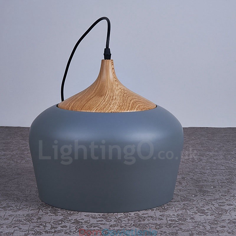 1 Światło Nowoczesna Współczesna Lampa Wisząca Lampa Wisząca z Białym Czerwono-Niebieskim Kloszem
