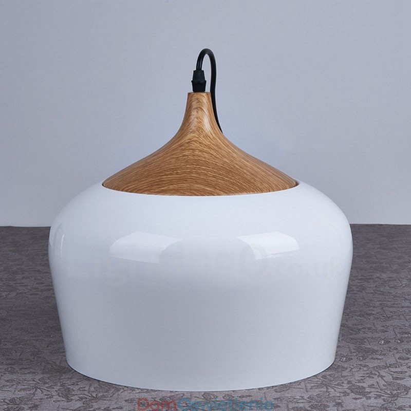 1 Światło Nowoczesna Współczesna Lampa Wisząca Lampa Wisząca z Białym Czerwono-Niebieskim Kloszem