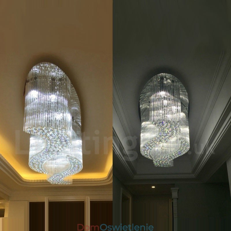 Nowoczesna lampa sufitowa K9 Crystal wisząca do wnętrz żyrandol oświetlenie lampy oprawy
