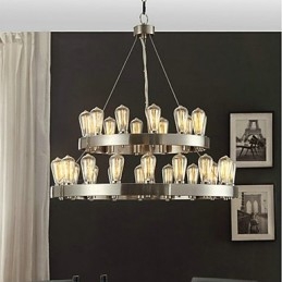Żyrandol metalowy w stylu vintage mini chromowany