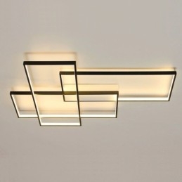 Nowoczesna współczesna aluminiowa lampa sufitowa do montażu na ścianie z pilotem do ściemniania w salonie i sypialni