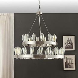 Żyrandol metalowy w stylu vintage mini chromowany