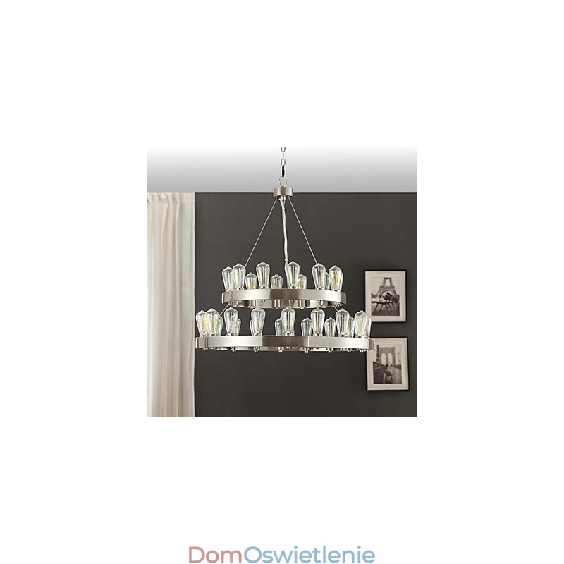 Żyrandol metalowy w stylu vintage mini chromowany