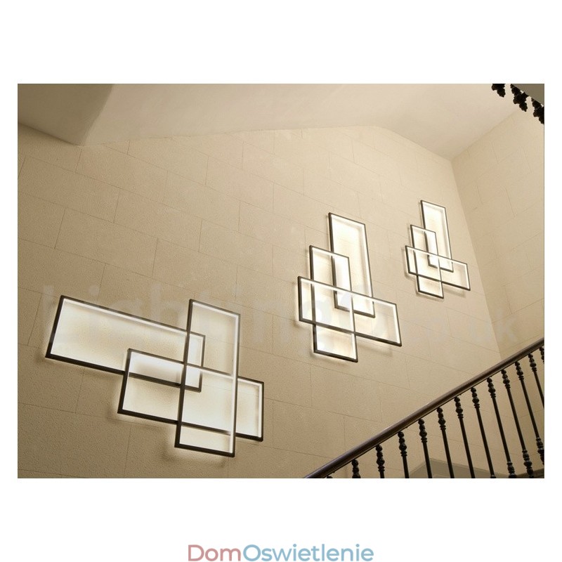 Nowoczesna współczesna aluminiowa lampa sufitowa do montażu na ścianie z pilotem do ściemniania w salonie i sypialni