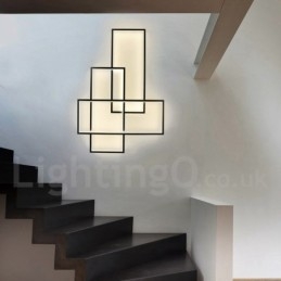 Nowoczesna współczesna aluminiowa lampa sufitowa do montażu na ścianie z pilotem do ściemniania w salonie i sypialni