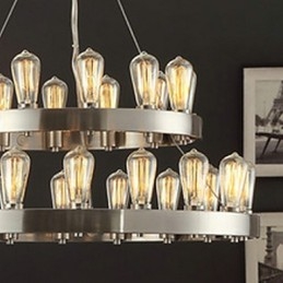 Żyrandol metalowy w stylu vintage mini chromowany