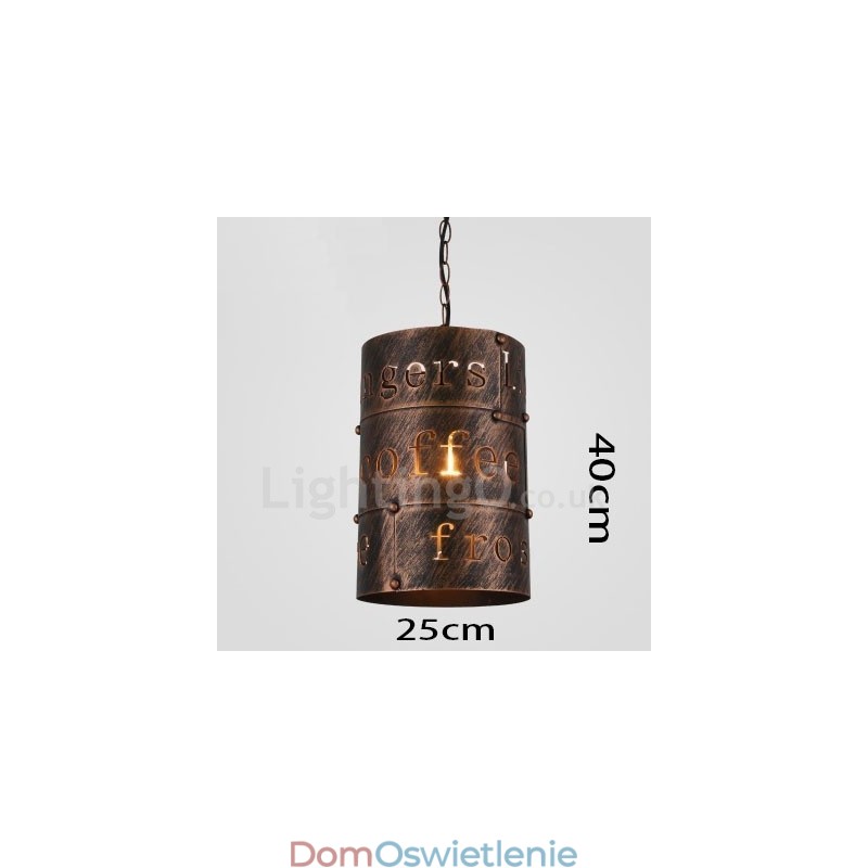 1 Światło Retro Vintage Wisząca Lampa Cafe House Wisząca Lampa