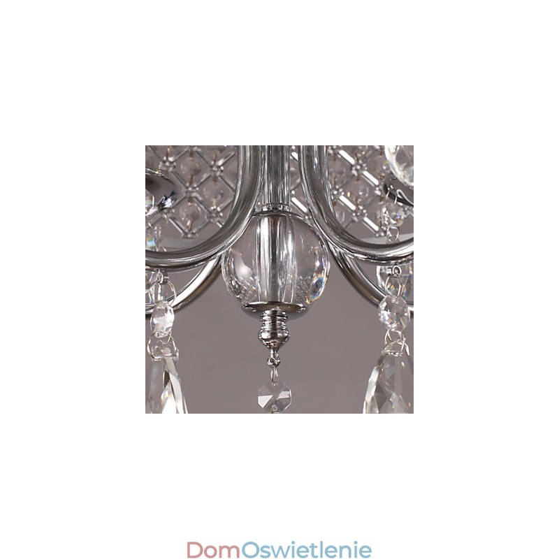 Tradycyjny klasyczny kryształowy chromowany metalowy żyrandol