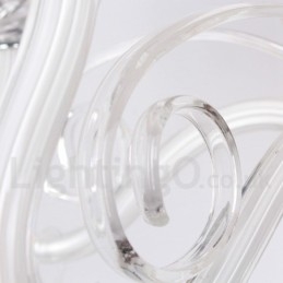 6-światłowy biały nowoczesny żyrandol kryształowy K9 w stylu świecy