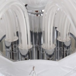 8-światłowy biały kryształowy żyrandol w kształcie świecy K9