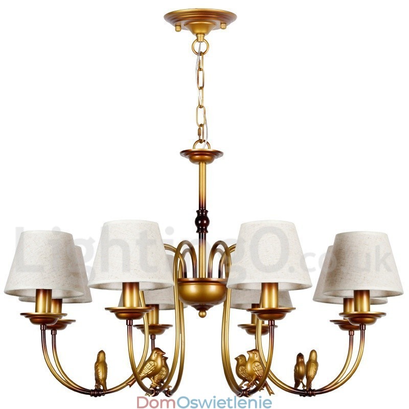 8-punktowy nowoczesny współczesny rustykalny retro żyrandol w stylu świec