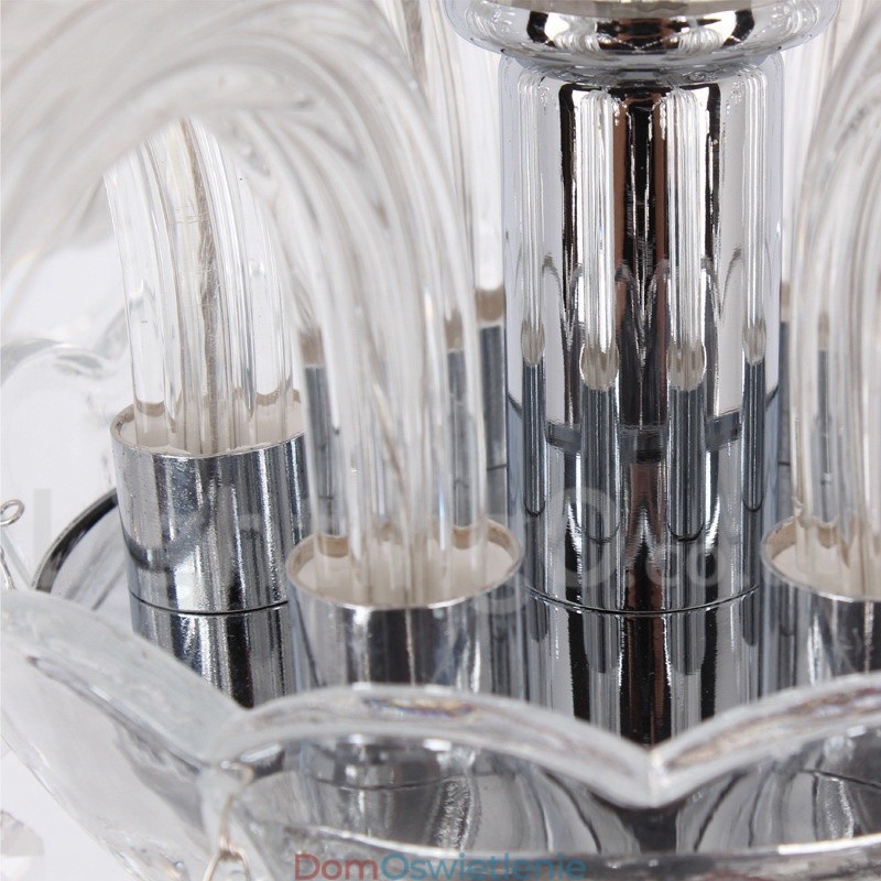 8-punktowy nowoczesny żyrandol w stylu świecy kryształowej K9