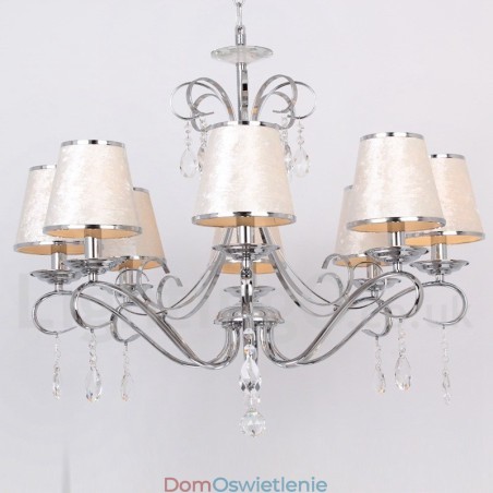 8-punktowy nowoczesny żyrandol w stylu świecy kryształowej K9