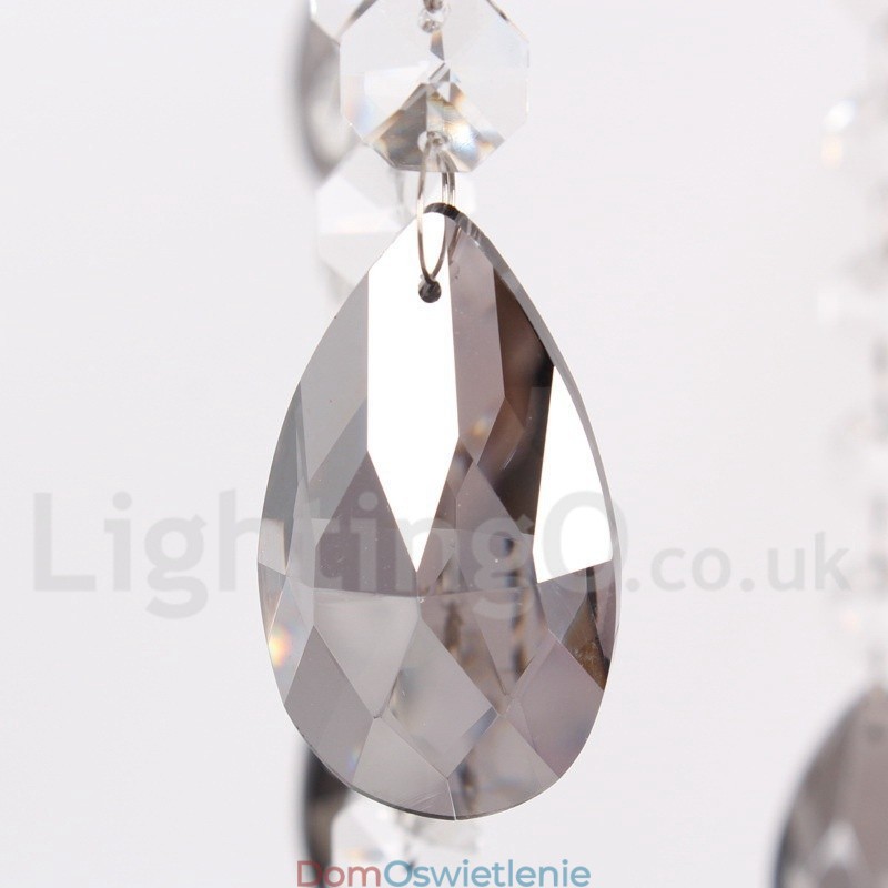 6-światłowy żyrandol w kształcie świecy kryształowej K9