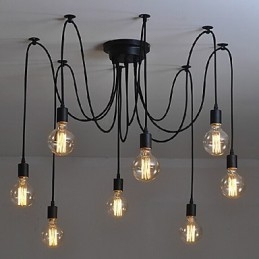 8 świateł żyrandol wiszący lampa tradycyjna klasyczna retro metalowa