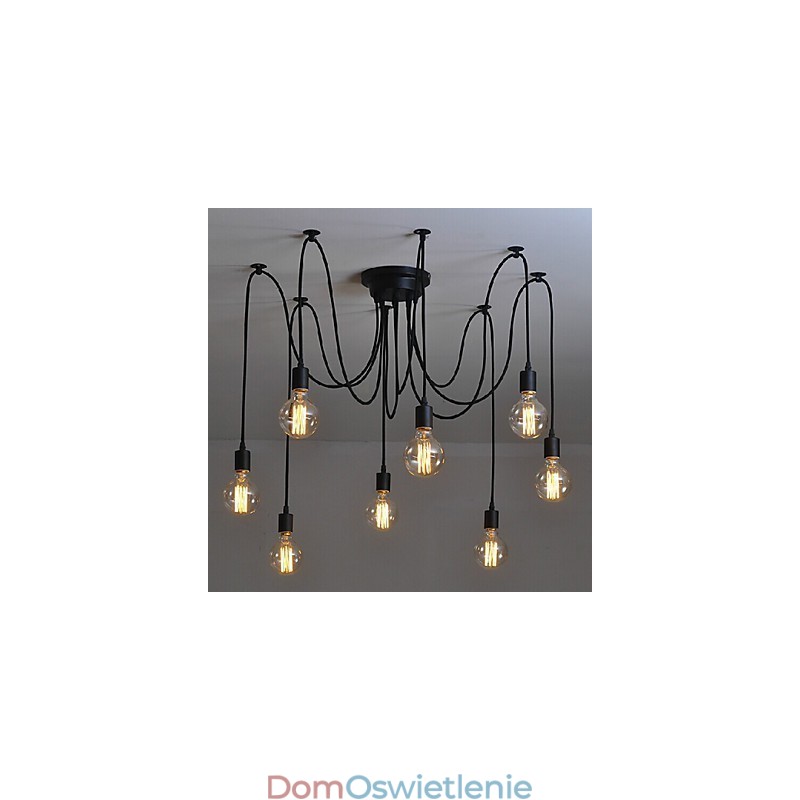 8 świateł żyrandol wiszący lampa tradycyjna klasyczna retro metalowa
