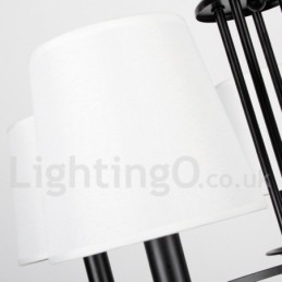 12-punktowy żyrandol w stylu retro, czarny, śródziemnomorski, rustykalny, współczesny, świeca