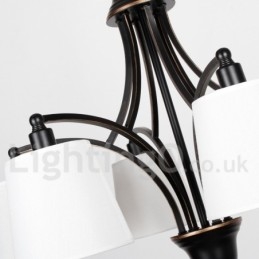 8-światłowy rustykalny retro współczesny żyrandol w stylu świec