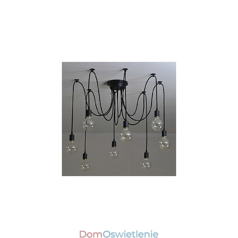 8 świateł żyrandol wiszący lampa tradycyjna klasyczna retro metalowa