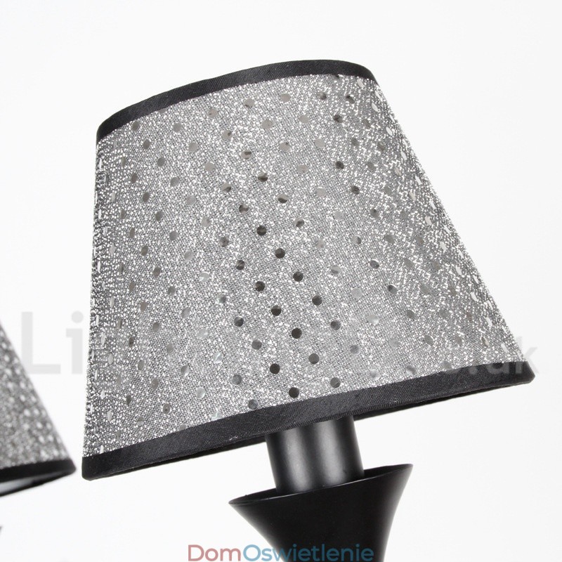 5-cio świetlny rustykalny nowoczesny współczesny retro czarny żyrandol w stylu świecy